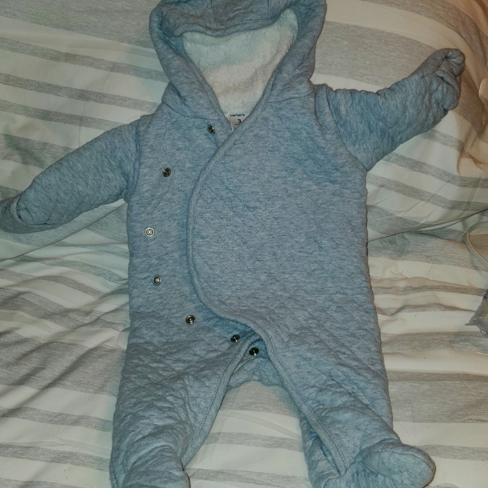 Carter's hooded quilt One-piece Winter Footie